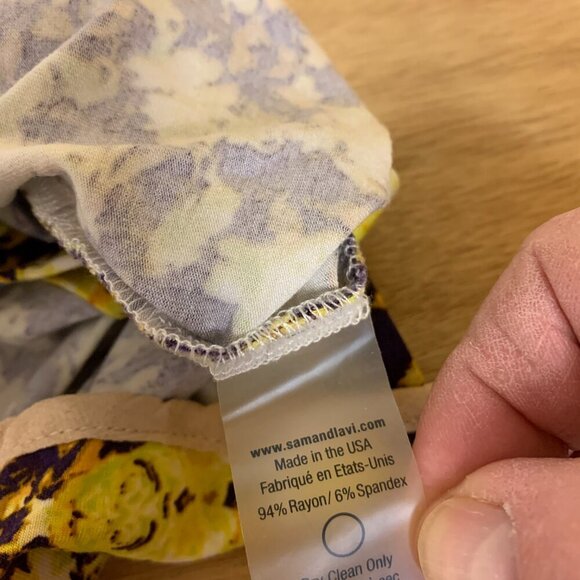 SAM & LAVI Dress Dark Cottagecore Floral Bodycon Column Stretchy Womens SZ M - Picture 7 of 10